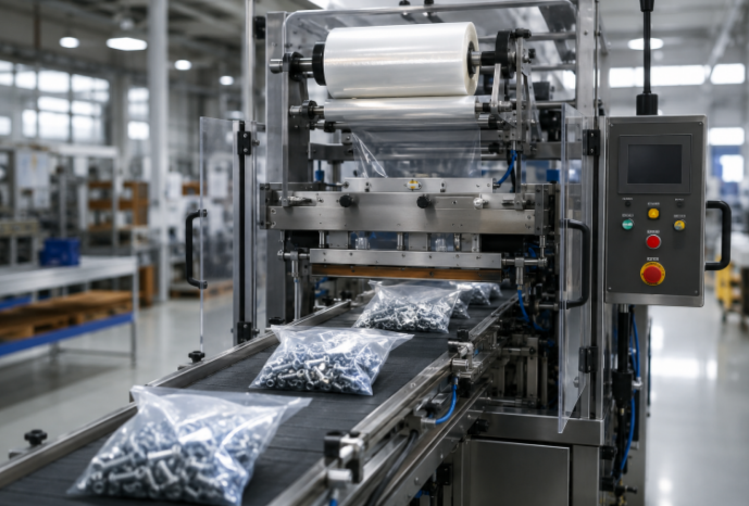 máquina de empacotar peças